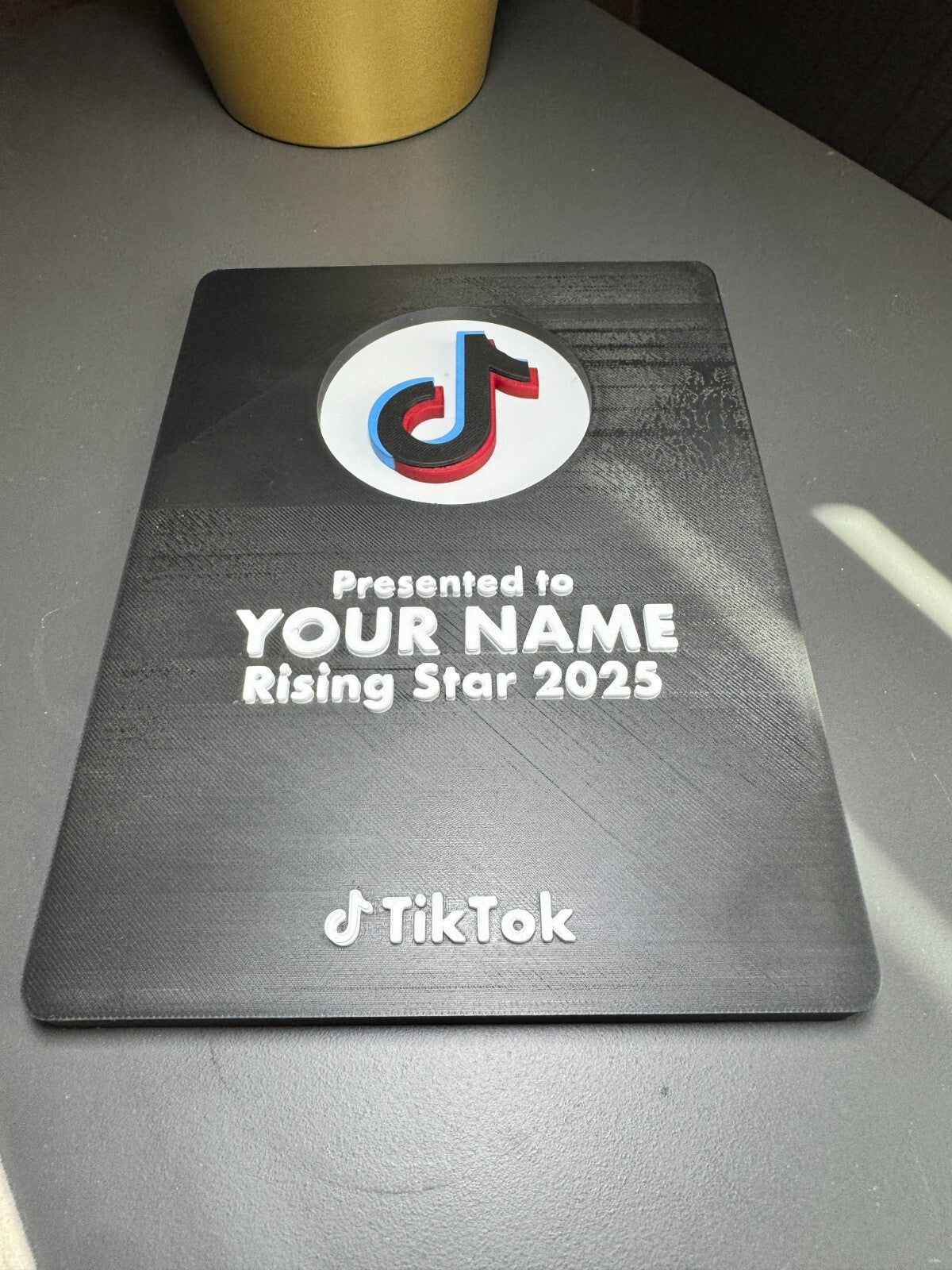 Personalised TikTok Award Plaque | Premium Version | Add Your Name or Username