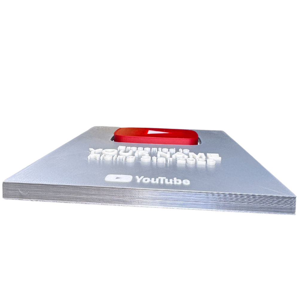 Personalised YouTube Play Button Award Plaque | Premium Version | Add Your Name