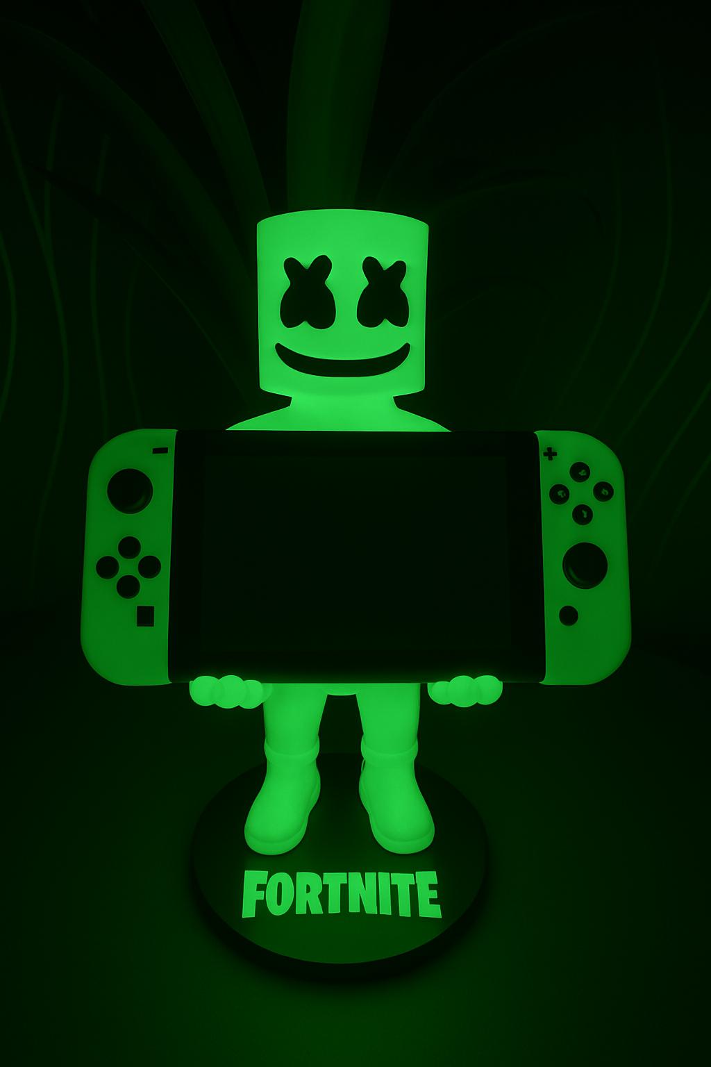 Glow in the Dark Fortnite Marshmello Skin Gaming Controller Stand /Phone Holder