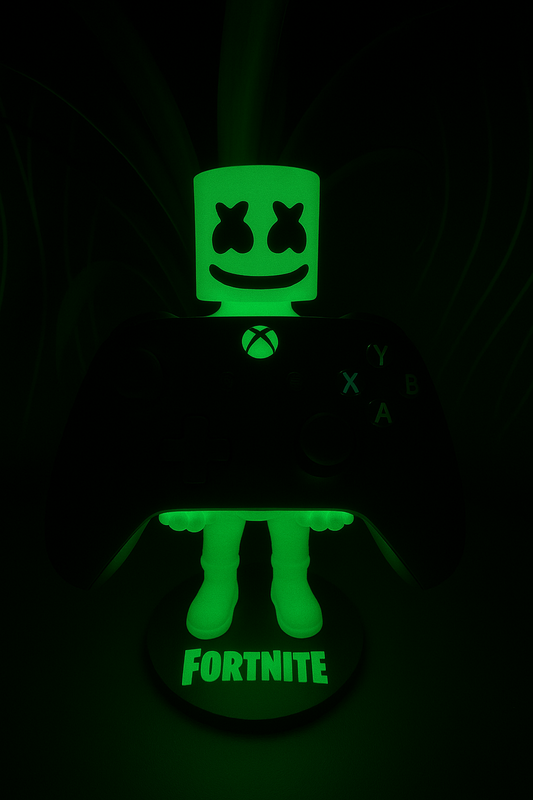 Glow in the Dark Fortnite Marshmello Skin Gaming Controller Stand /Phone Holder